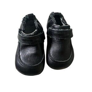 Robeez Infant Baby Boy Black Leather Shoes Size 2